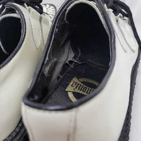 Demonia black & white contrast platform oxfords - Picture 12 of 16